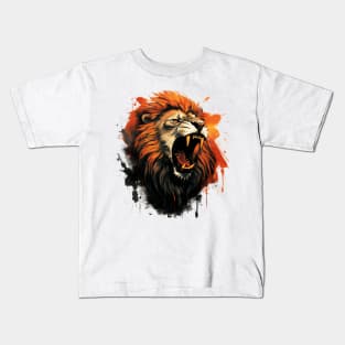 roaring lion Kids T-Shirt